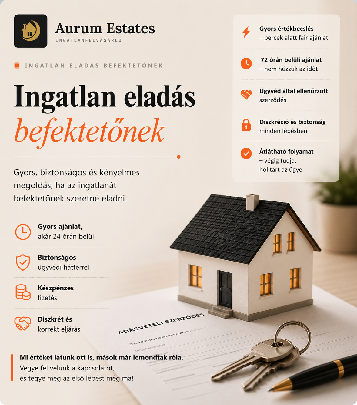 eladás befektetőnek