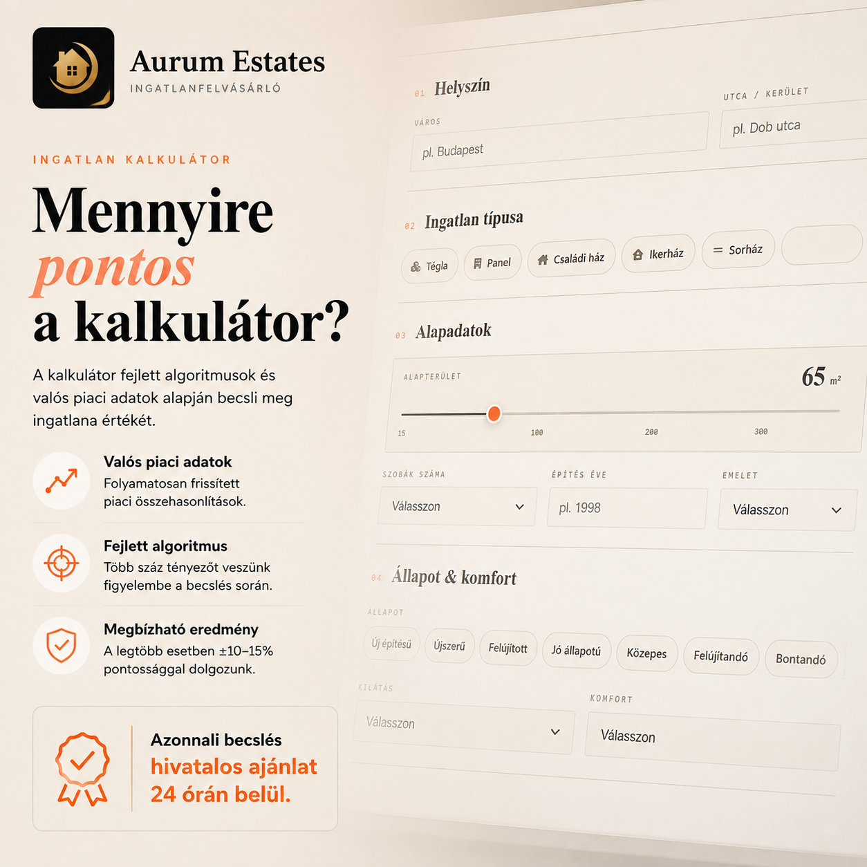 Milyen ingatlanokra kérhető ajánlat